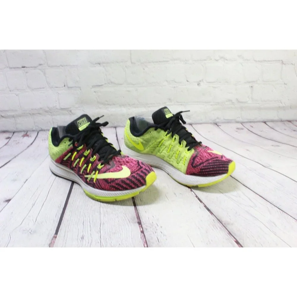 Nike Air Zoom Elite 8 Green Pink Mesh Low Top Sneaker Running Shoes Size 8 - Picture 3 of 9